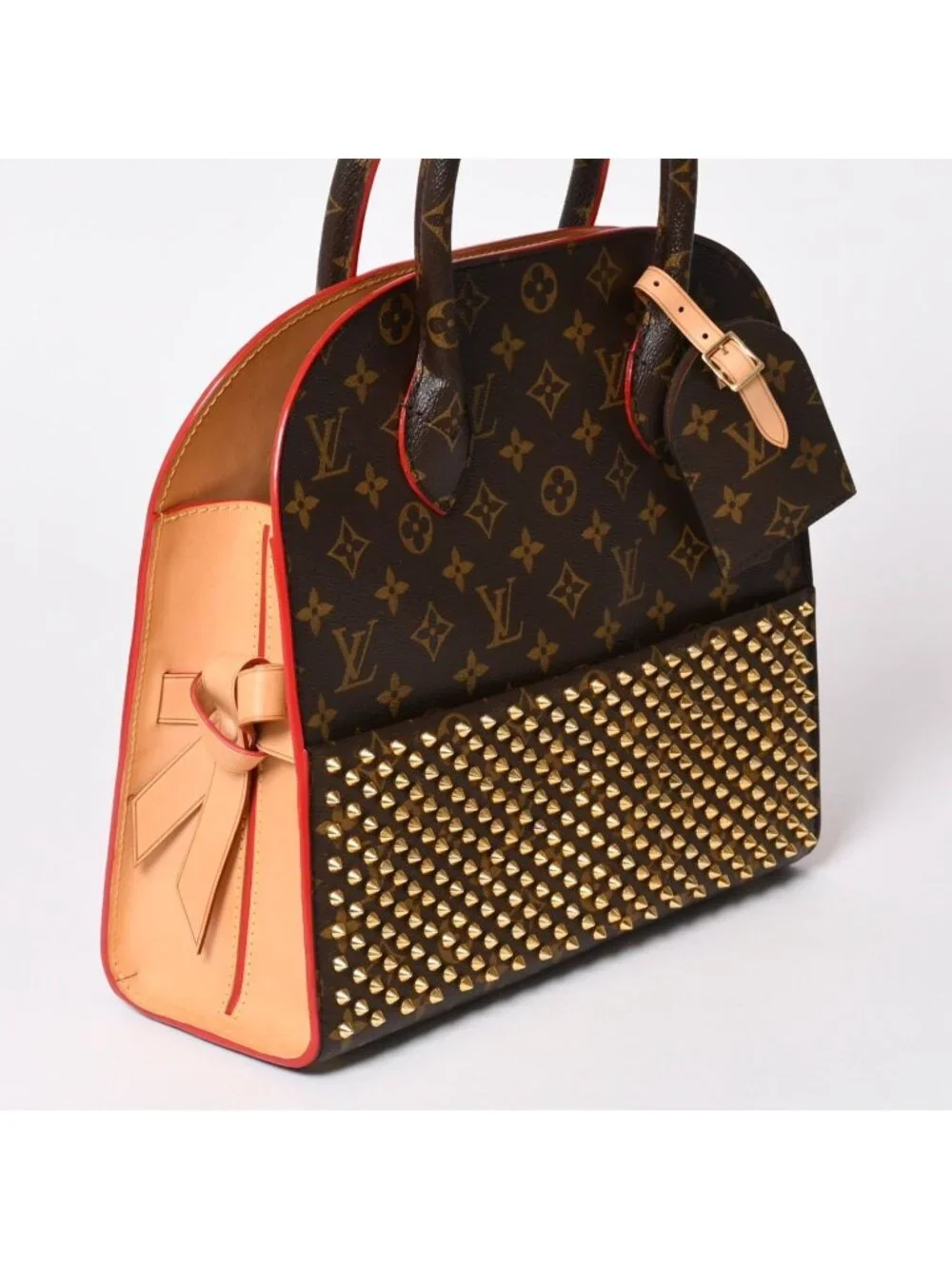 Louis Vuitton Christian Louboutin Iconoclast Handbag Calf Hair Gold